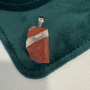 Red and White Stone Pendant